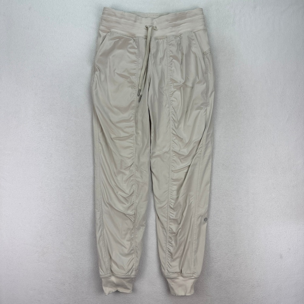 Lululemon Dance Studio Mid-Rise Jogger Full Length Athletic Pants 6 Light Ivory